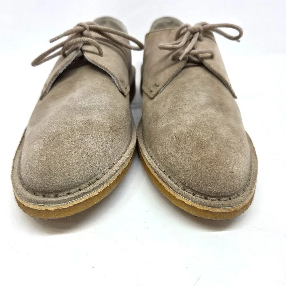 Clarks Originals Italy Womens 23066 Sand Suede Crepe Sole Derbys Size US 8.5 M